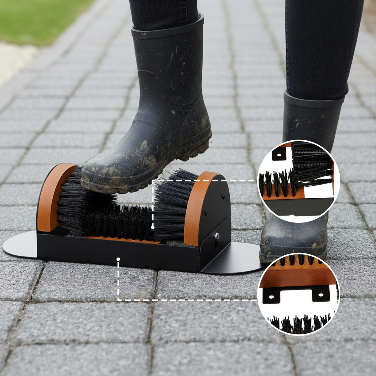 SCHUHABSTREIFER - Schwarz, Holz/Kunststoff (47/15.5cm) - Relaxdays