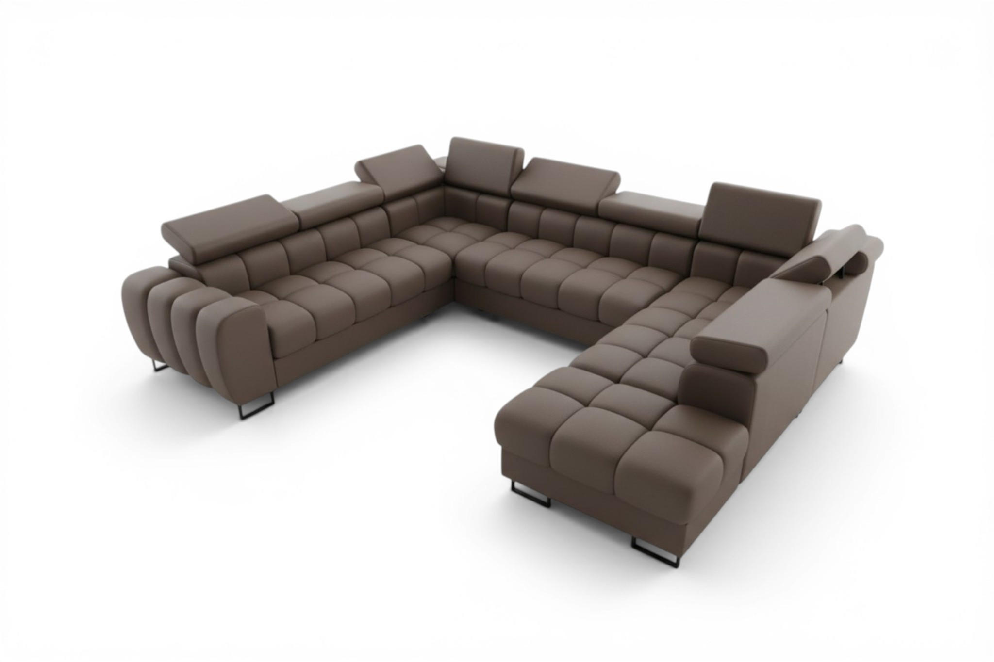 Fun Möbel Wohnlandschaft Braun 350x95x265 cm
