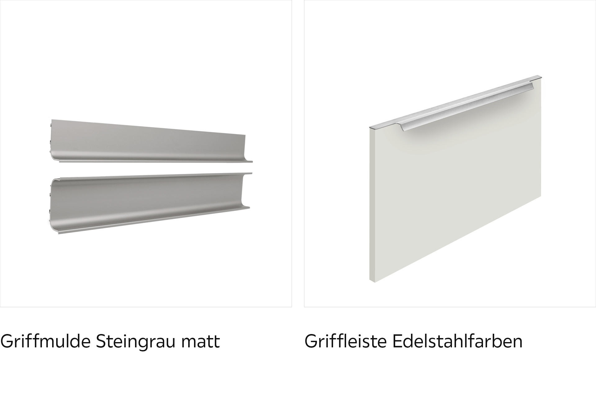 Griffe in Edelstahloptik