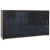 SIDEBOARD Sylt Schwarz Hochglanz - Schwarz Hochglanz, Holzwerkstoff (138.5/75.5/35cm) - Vladon