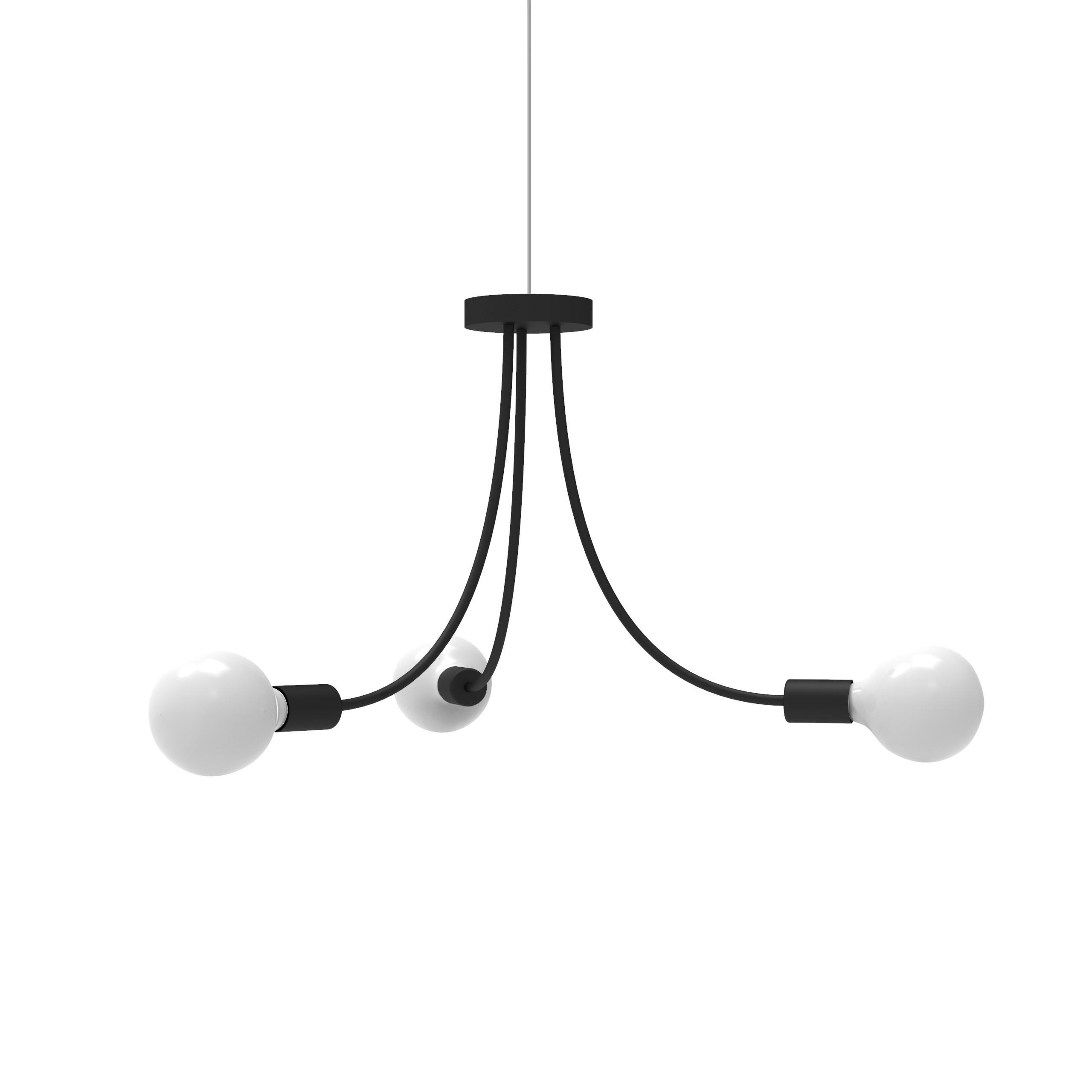 HÄNGELEUCHTE - Schwarz, Metall (60/60/40cm) - Lumicom