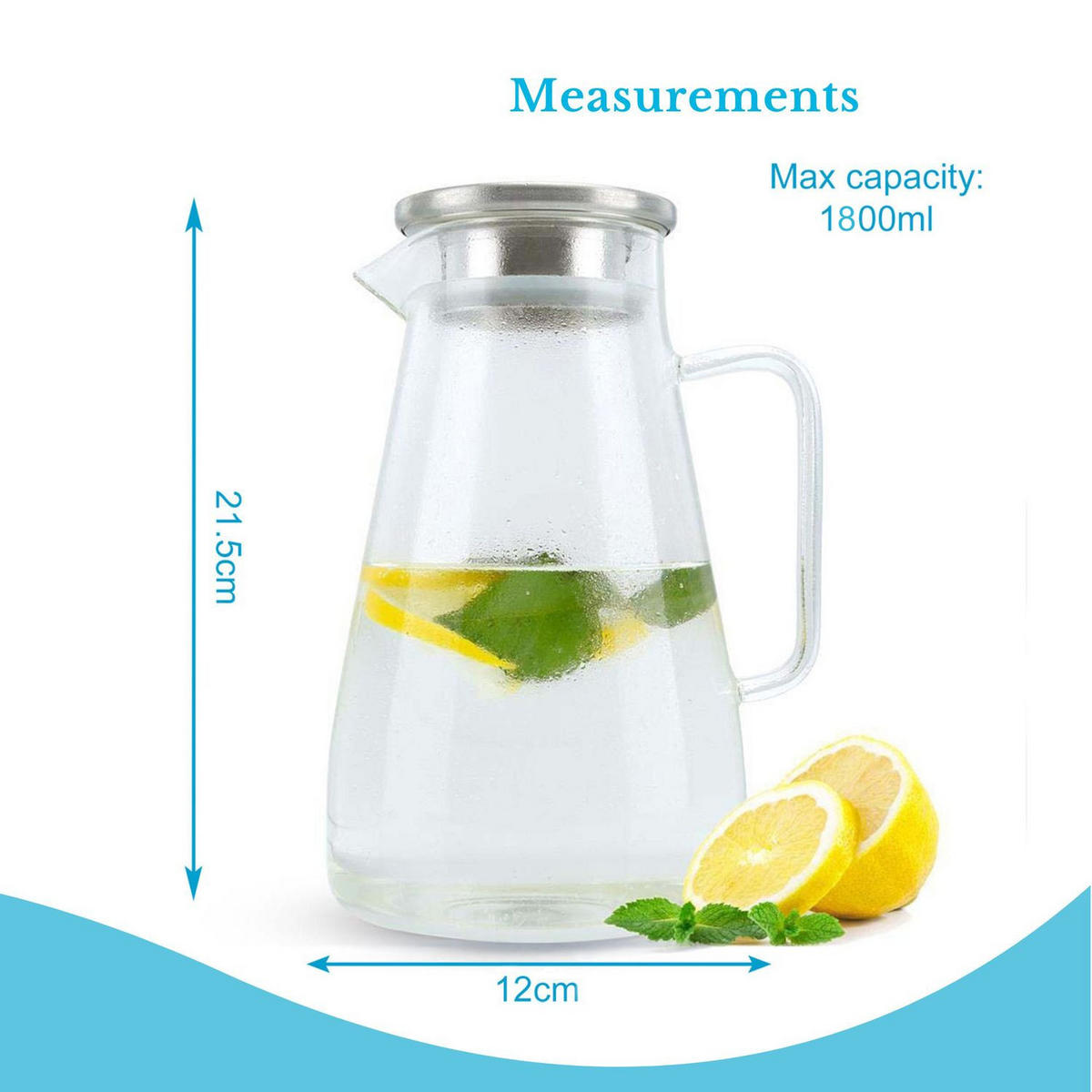 KARAFFE - Transparent, Glas (1.5L) - Intirilife