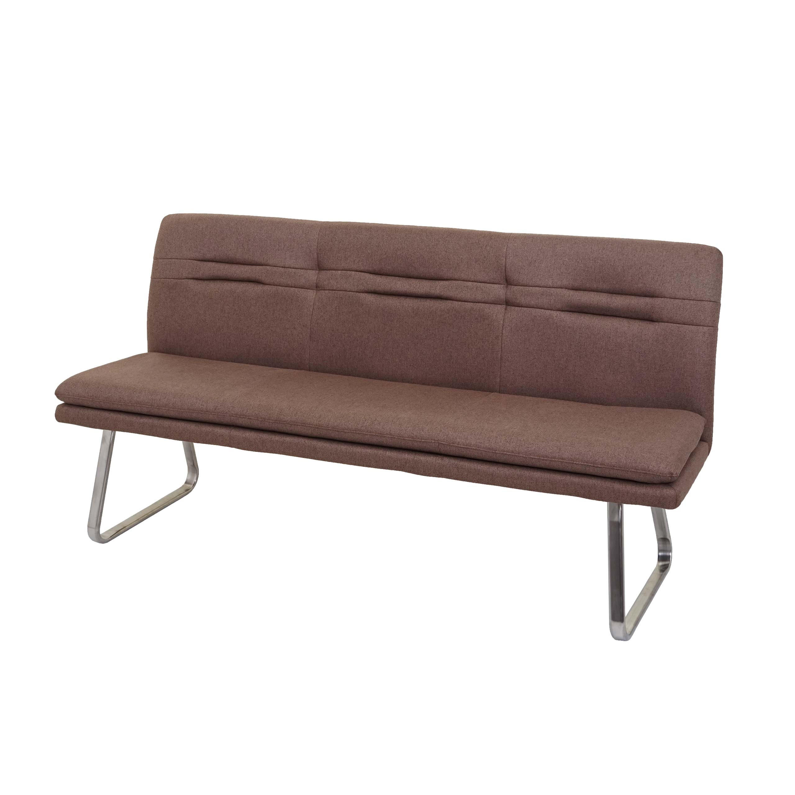 SITZBANK Braun, Silber - Silberfarben/Braun, Textil (180/90/59cm) - MCW