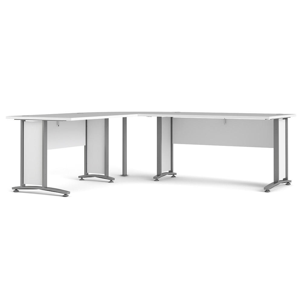ECKSCHREIBTISCH Weiß - Weiß, Holzwerkstoff (230/200/75cm) - ebuy24