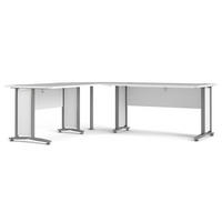 ECKSCHREIBTISCH Weiß - Weiß, Holzwerkstoff (230/200/75cm) - ebuy24