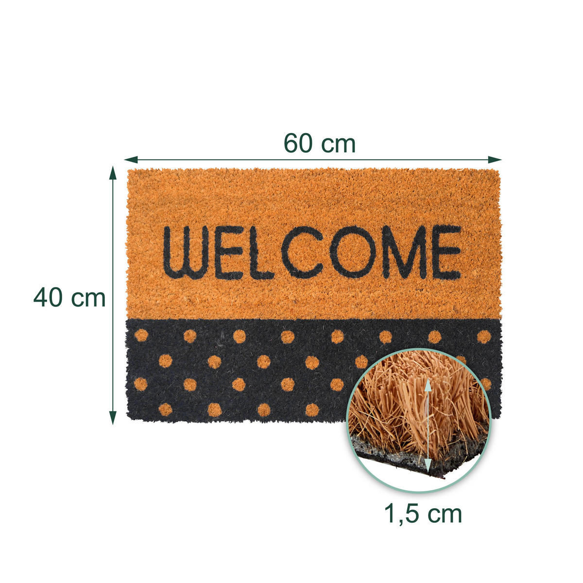 ROHOŽ - viacfarebná, textil/plast (60/40cm) - Relaxdays