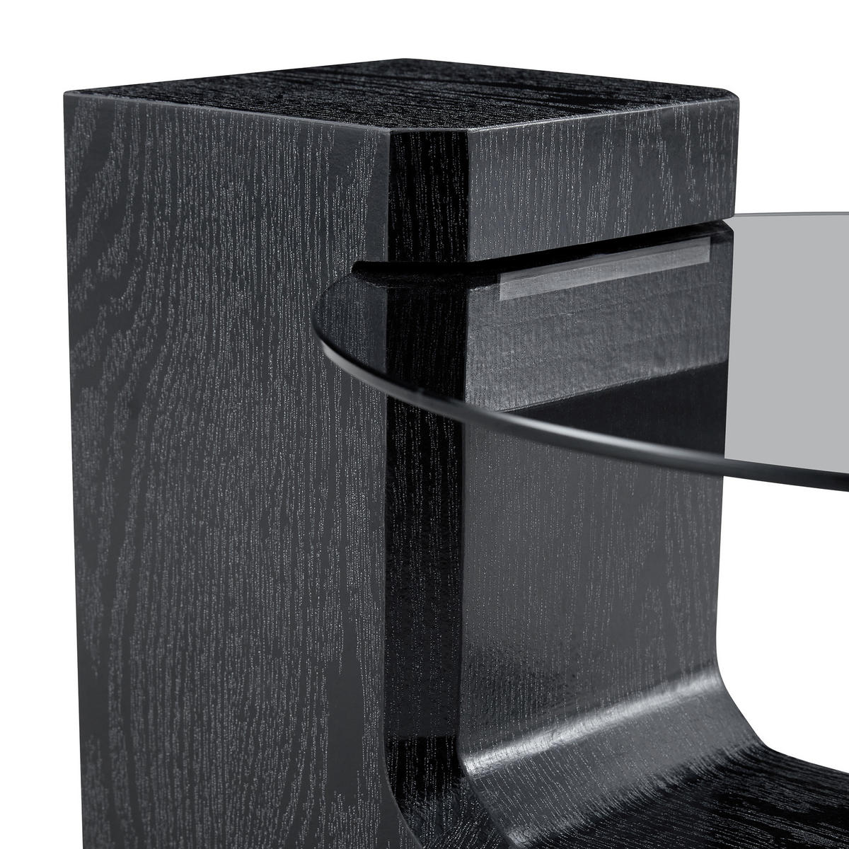 COUCHTISCH-SET 61/61/30 cm Schwarz aus Holzwerkstoff und Glas mit teilbarem 2-in-1 Design - Schwarz, Holzwerkstoff (61/61/30cm) - OKWISH