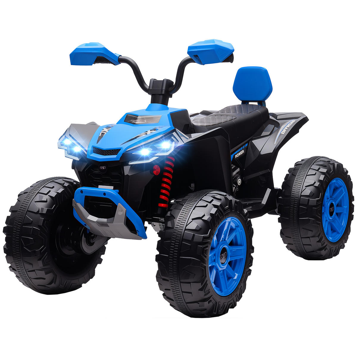 KINDER-ELEKTRO-QUAD DE-06168 24V Zweisitzer mit MP3 und Scheinwerfer Schwarz - Blau, Kunststoff/Metall (109/68.5/76cm) - ComfortXL