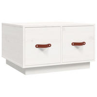 COUCHTISCH Weiß 60x53x35 cm Massivholz Kiefer - Weiß, Holz (60/53/35cm) - furnicato