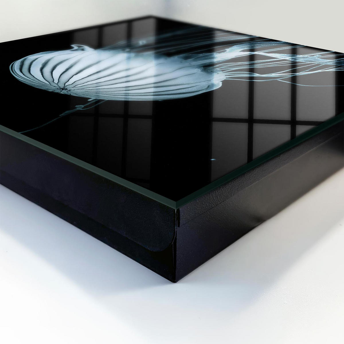 SCHLÜSSELBOX Schwarz 30x30 cm- Türöffnung nach rechts - Meeresfrieden - Schwarz, Metall (30/30/5cm) - TULUP