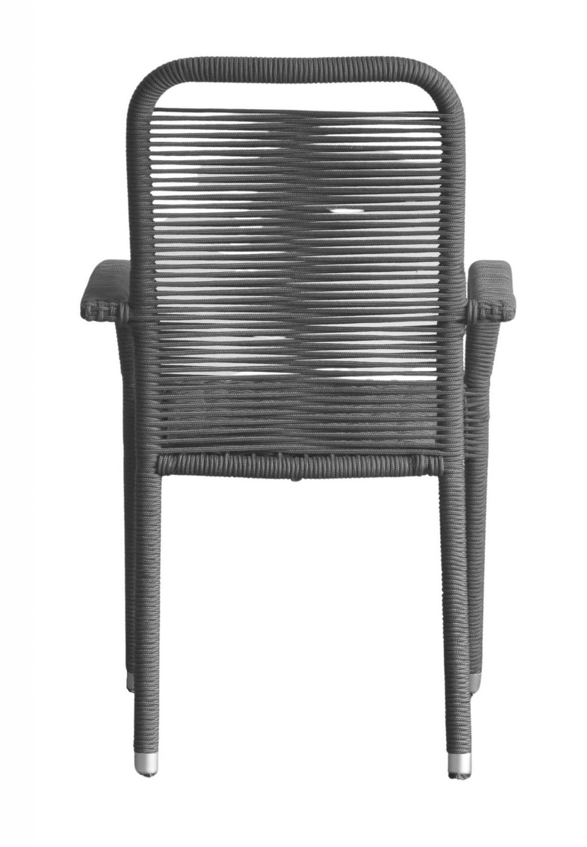 STAPELSTUHL Aires, Metall-Rope, Grau - Grau, Metall (56/94/64cm) - dasmöbelwerk