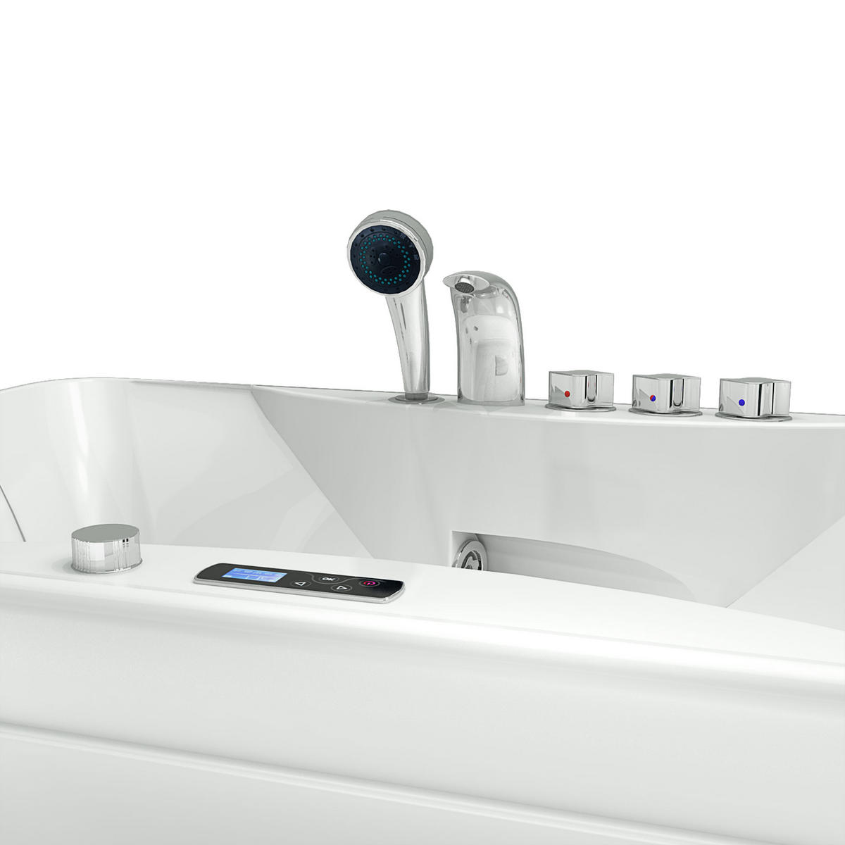 WHIRLPOOL Pool Badewanne Wanne W49-PR 170x80cm - Weiß, Glas/Kunststoff (80/56/170cm) - AcquaVapore by Sandra Jentho