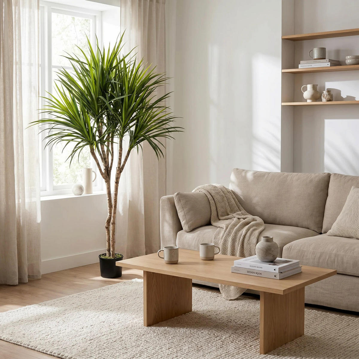 KUNSTBAUM Künstliche Dracaena – Elianor 180 cm - Grün, Kunststoff (180cm) - aplanta