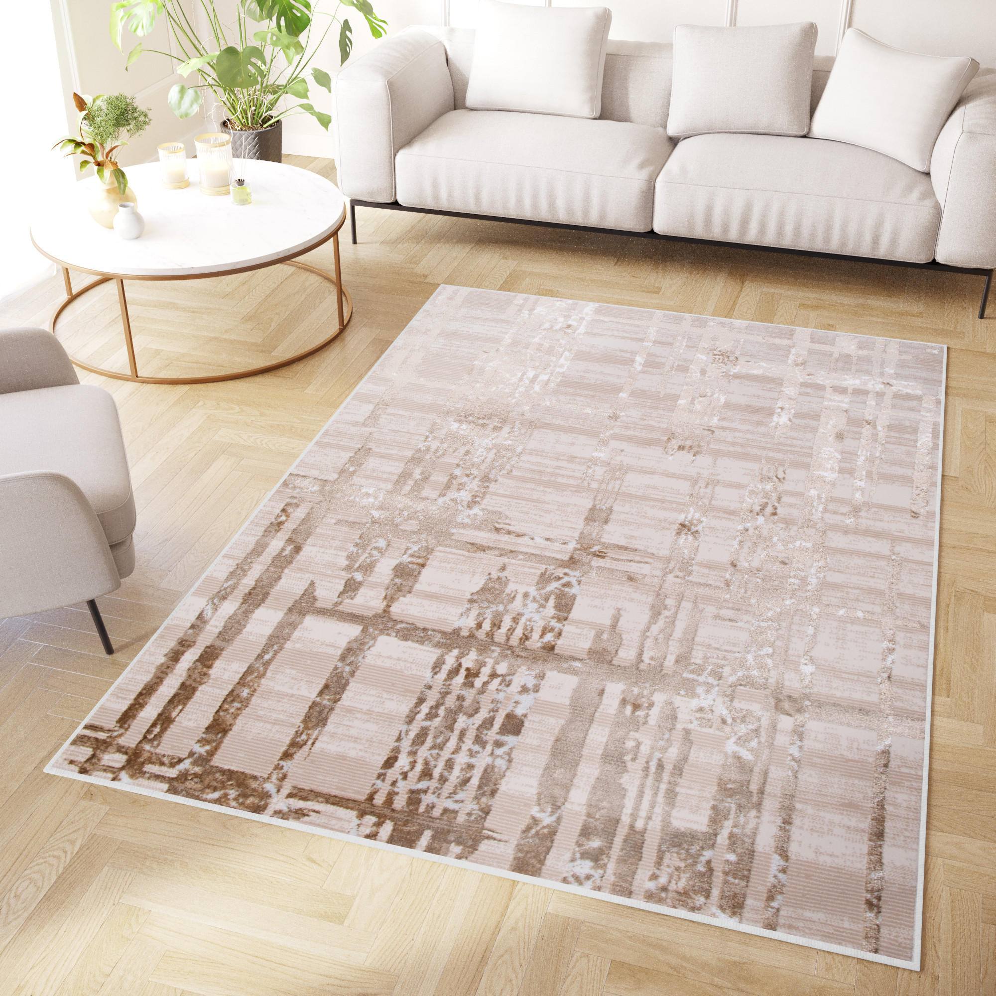 TEPPICH CRYSTAL Braun 120/170 cm - Braun, Textil (120/170cm) - Tapiso