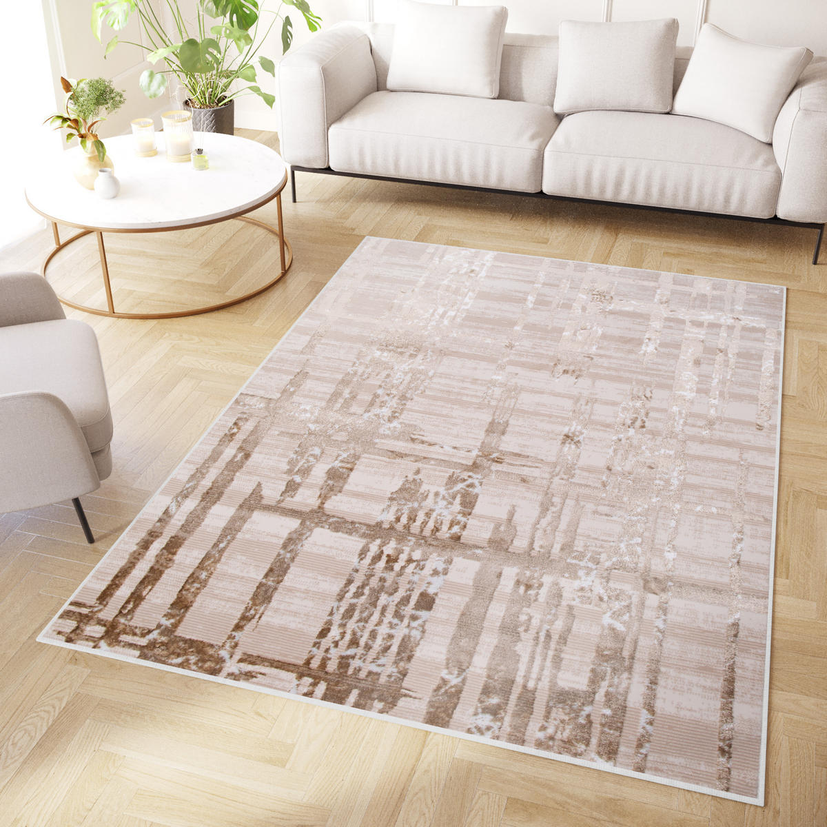 TEPPICH CRYSTAL Braun 120/170 cm - Braun, Textil (120/170cm) - Tapiso