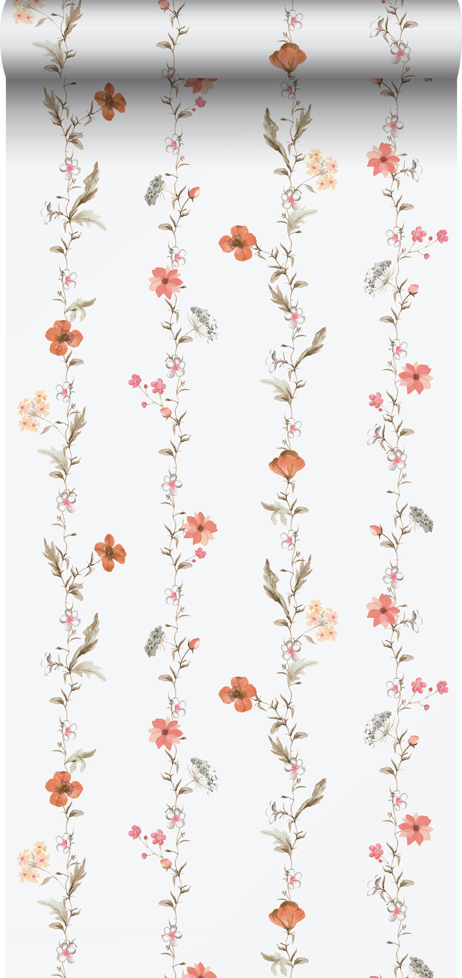 TAPETE Blumen 53 cm x 10 m - Orange, Papier (53/1000cm) - Sanders & Sanders