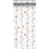 TAPETE Blumen 53 cm x 10 m - Orange, Papier (53/1000cm) - Sanders & Sanders