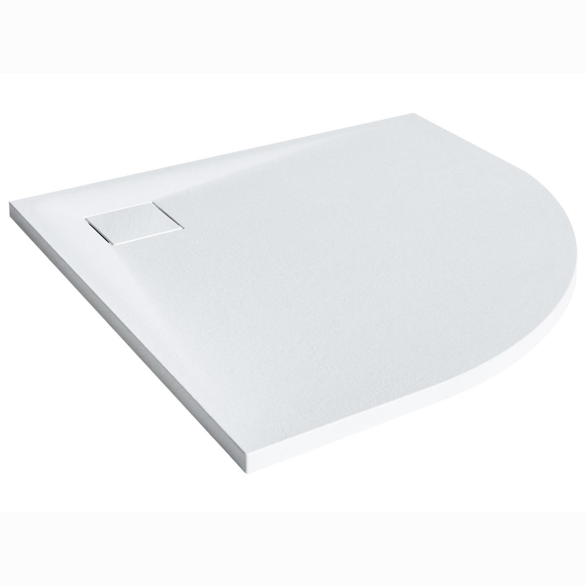 CĂDIȚĂ DE DUȘ 80/80/3 cm albă Paron - alb, material plastic (80/3/80cm) - Beliani