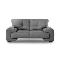 2-SITZER SOFA Omega aus Kunstleder, Grau - Schwarz/Grau, Leder (185/88/98cm) - Beautysofa