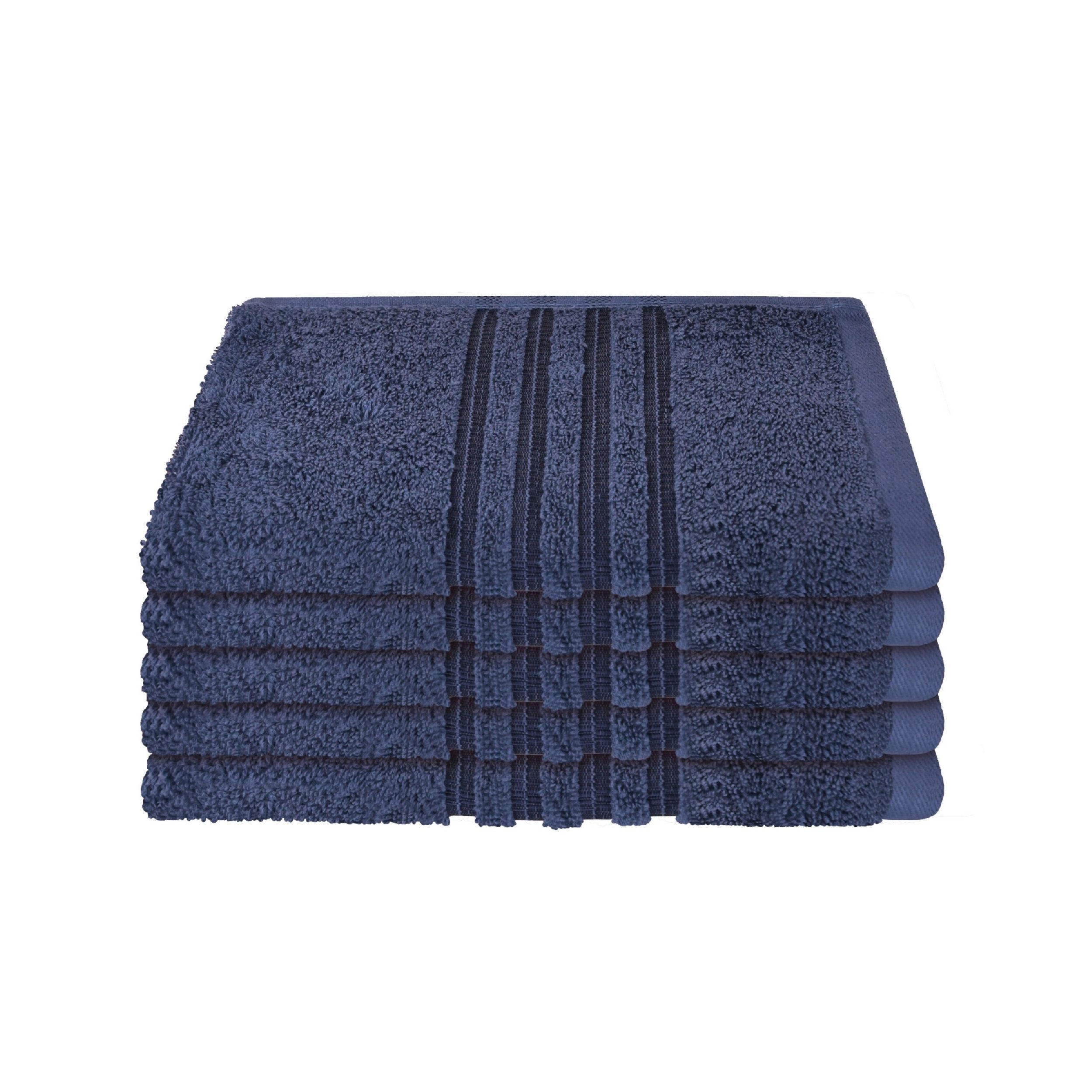 GÄSTETUCHSET Milano - 5-teilig - 30x50 cm - Dunkelblau - Dunkelblau, Textil (30/50cm) - SCHIESSER
