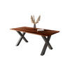 ESSTISCH POLLY - Schwarz/Braun, Holz/Metall (100/220/77cm) - SAM