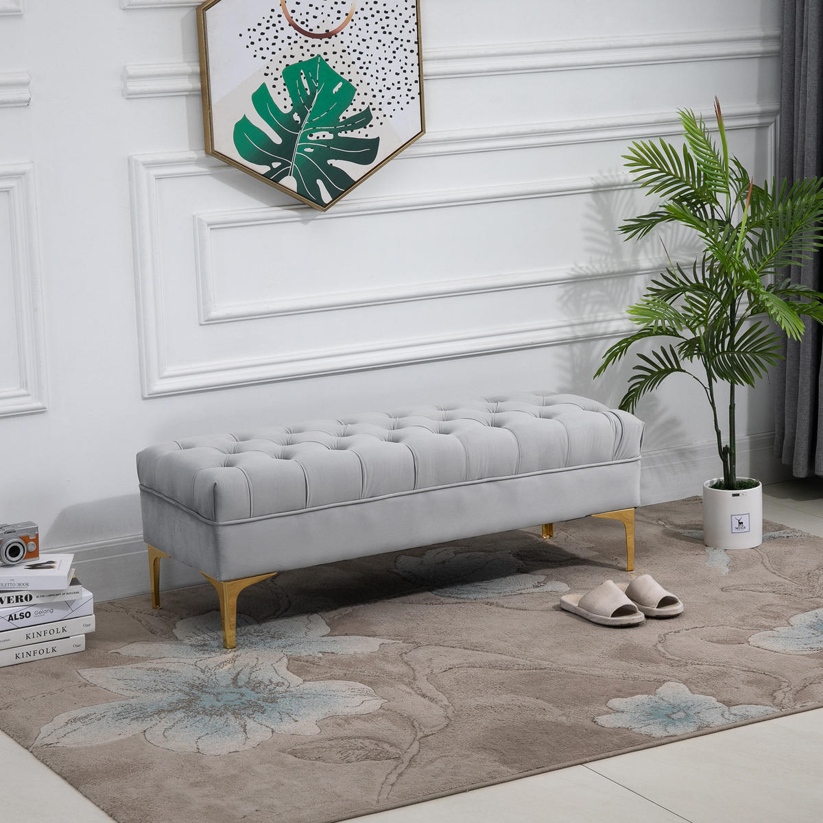 SITZBÄNKE Grau 1 Stück - Grau, Kunststoff (118/42/45cm) - GiPP