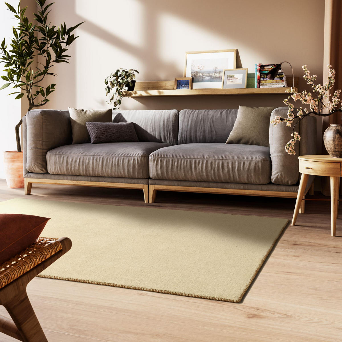 WOLLTEPPICH Nomade 240/340 cm - Beige, Naturmaterialien (240/340cm) - Steffensmeier