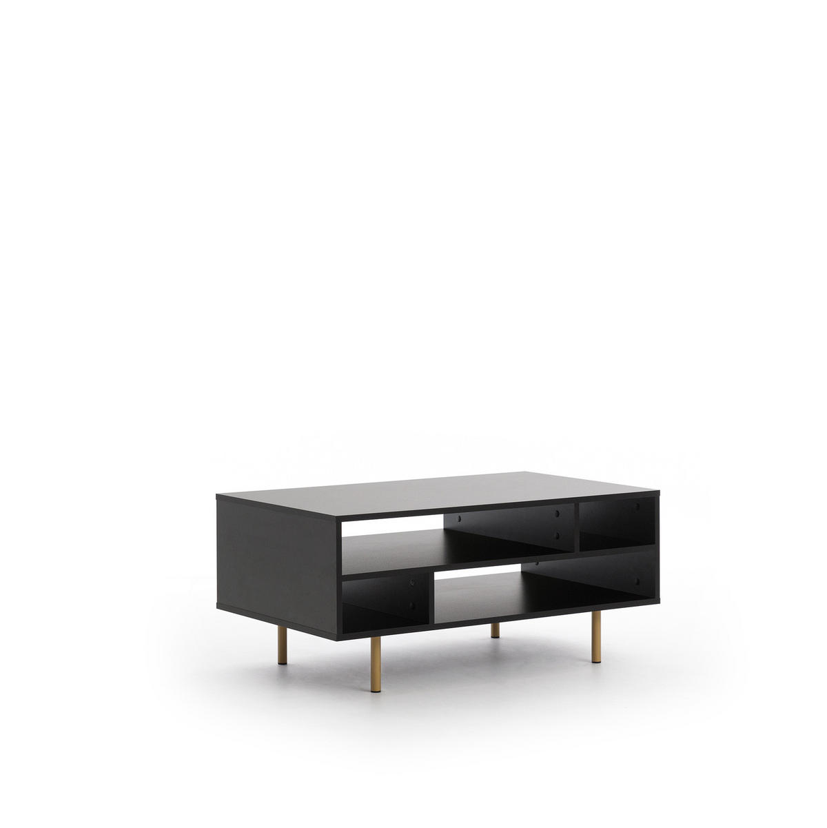 COUCHTISCH Nubia 100 x 60 Schwarz - Goldfarben/Schwarz, Holzwerkstoff/Metall (60/100/45cm) - Ravio