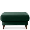HOCKER GUSTAVO Velours, Dunkelgrün - Dunkelgrün, Holz/Holzwerkstoff (92/49/92cm) - KONSIMO®