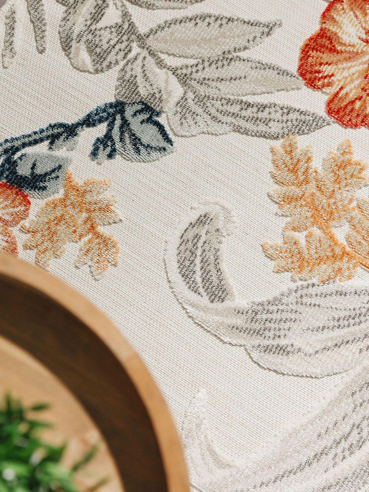 Outdoorläufer Flora Multicolor 80x250 cm - Creme, Kunststoff (80/250cm) - benuta