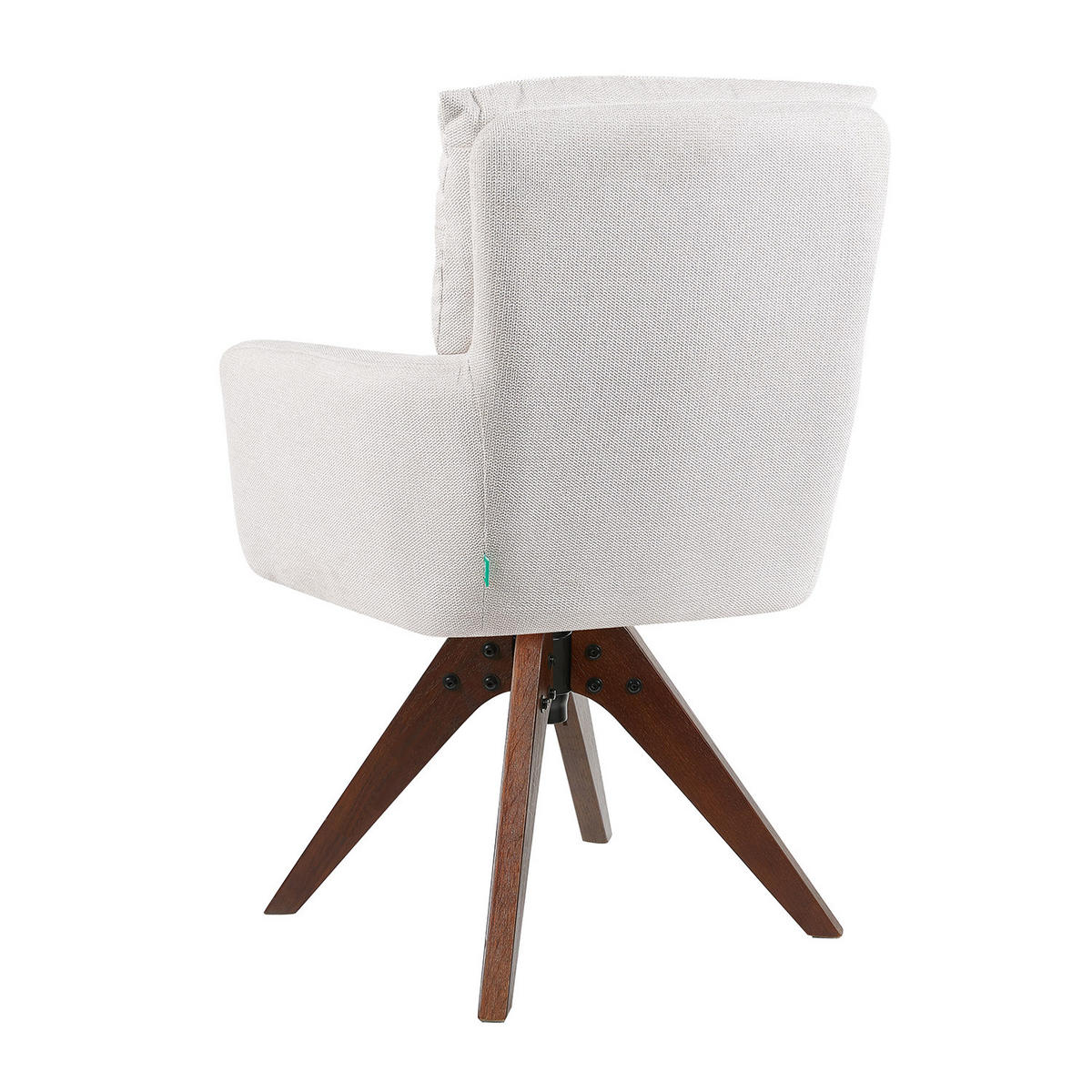 ARMLEHNSTUHL Mika-Juna 2er-Set - Nussbaumfarben/Creme, Eichenholz/Holz (59/94/66cm) - DUBI Möbel