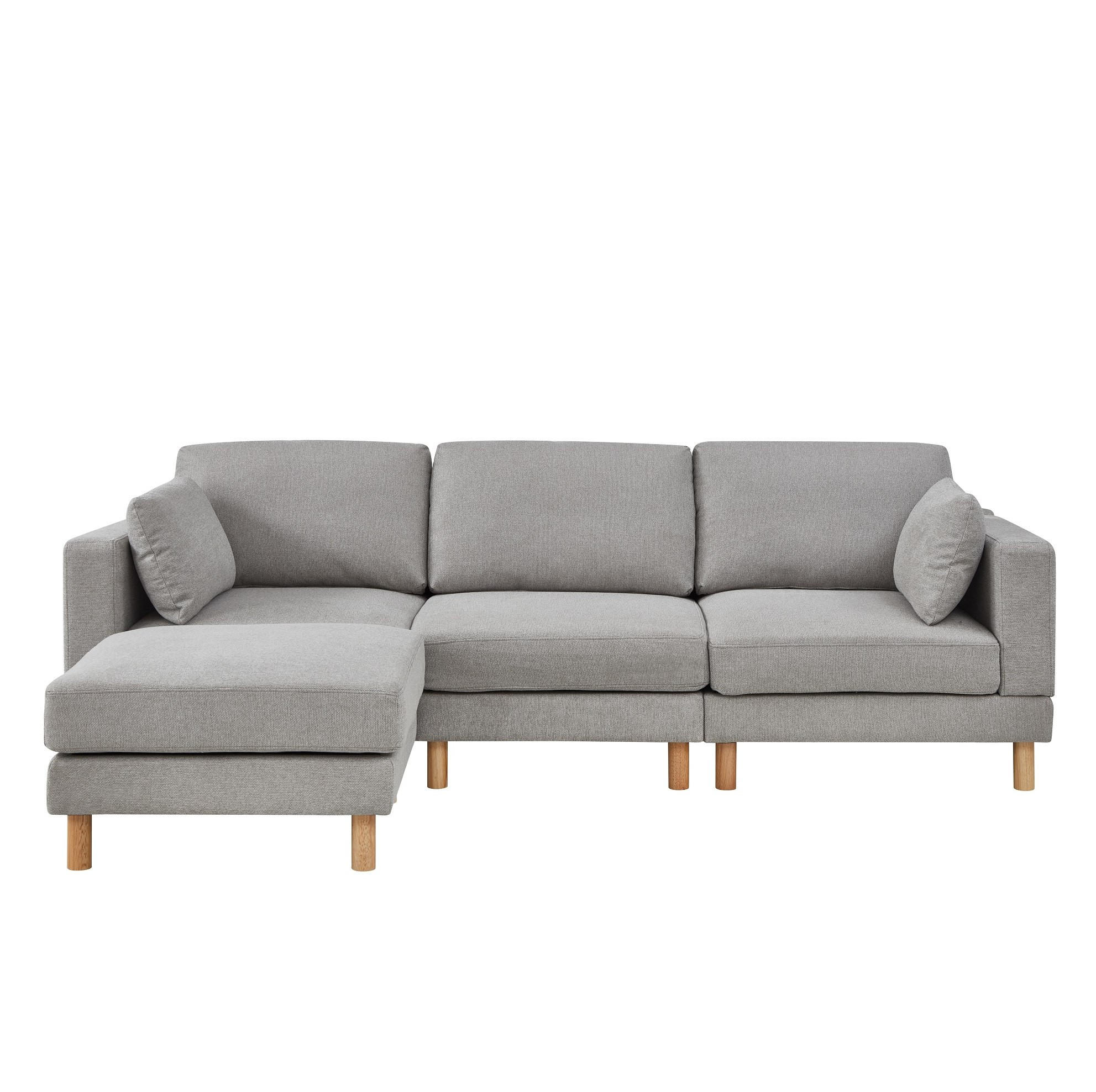 Redom Ecksofa Hellgrau 253x152 cm