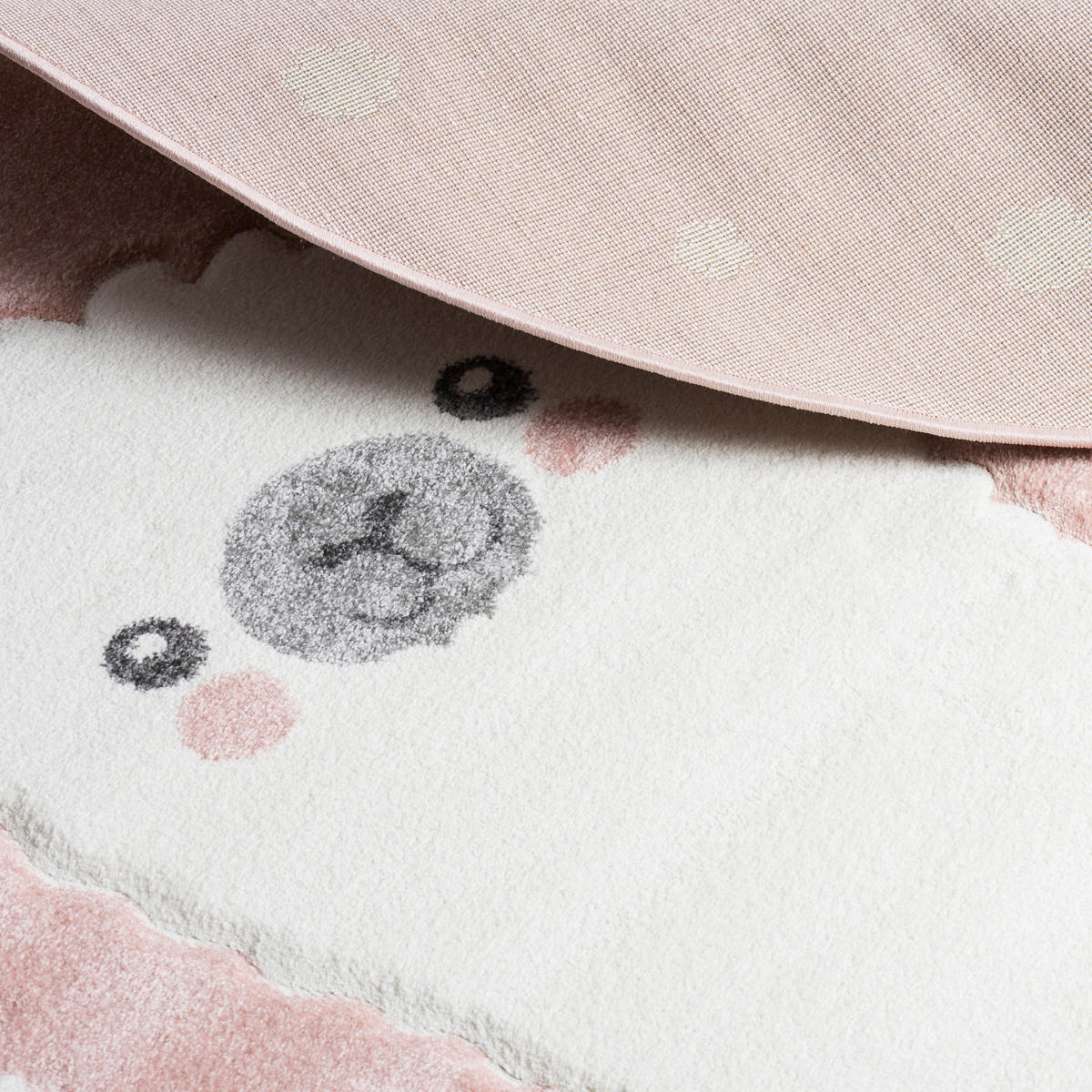 KINDER TEPPICH MAUI KIDS ALPAKA RUND - Rosa, Textil (120/120cm) - Pergamon