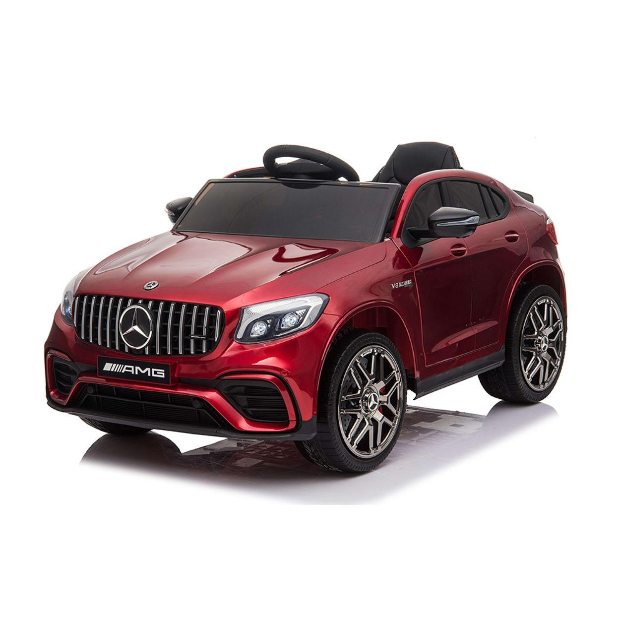 ELEKTROAUTO Mercedes AMG GLC 63S rot AMG GLC 63S, EVA-Reifen, Musik, Fernbedienung - Rot, Kunststoff (115/70/55cm) - Moni