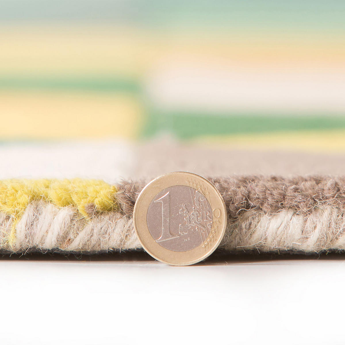 WOLLTEPPICH handgetuftet geometrisch DERWENT HAZEL, Grün-Multi 200x290 cm - Grün, Textil (200/290cm) - KADIMA DESIGN