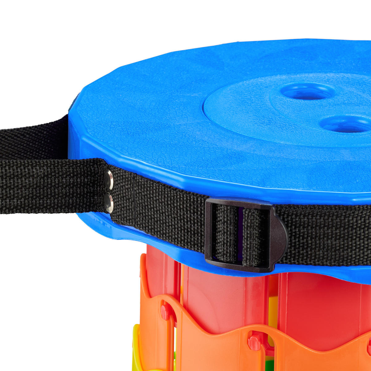 TELESKOPHOCKER - Multicolor, Kunststoff (25/44.5/25cm) - Relaxdays