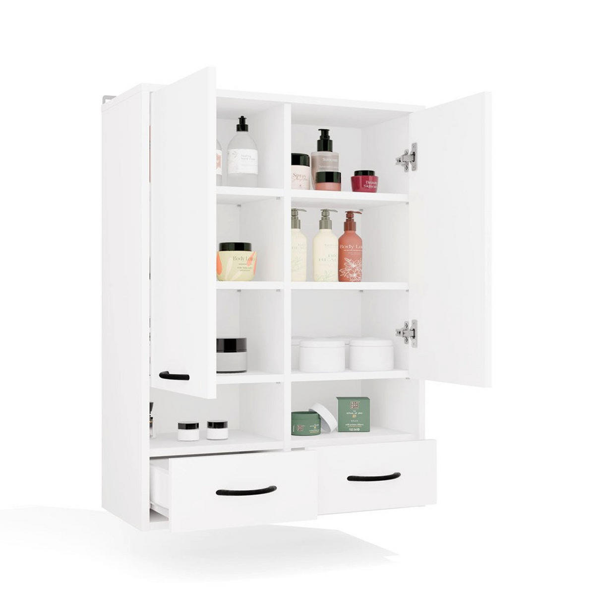 WANDHÄNGESCHRANK Viva - Weiß, Holzwerkstoff (66/90/30cm) - kommodly