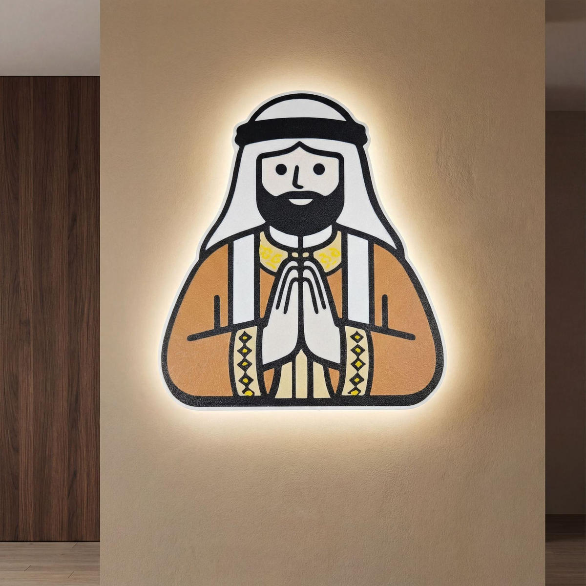 LED-WANDLEUCHTE 20.2/18/3.8 cm - Gelb, Kunststoff (18/3.8/20.2cm) - Authentics
