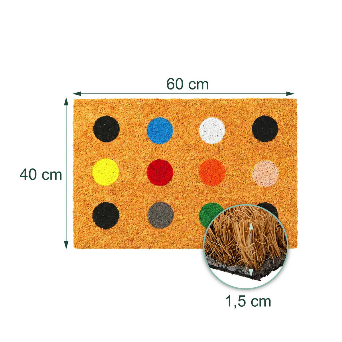ROHOŽ - viacfarebná, textil/plast (60/40cm) - Relaxdays