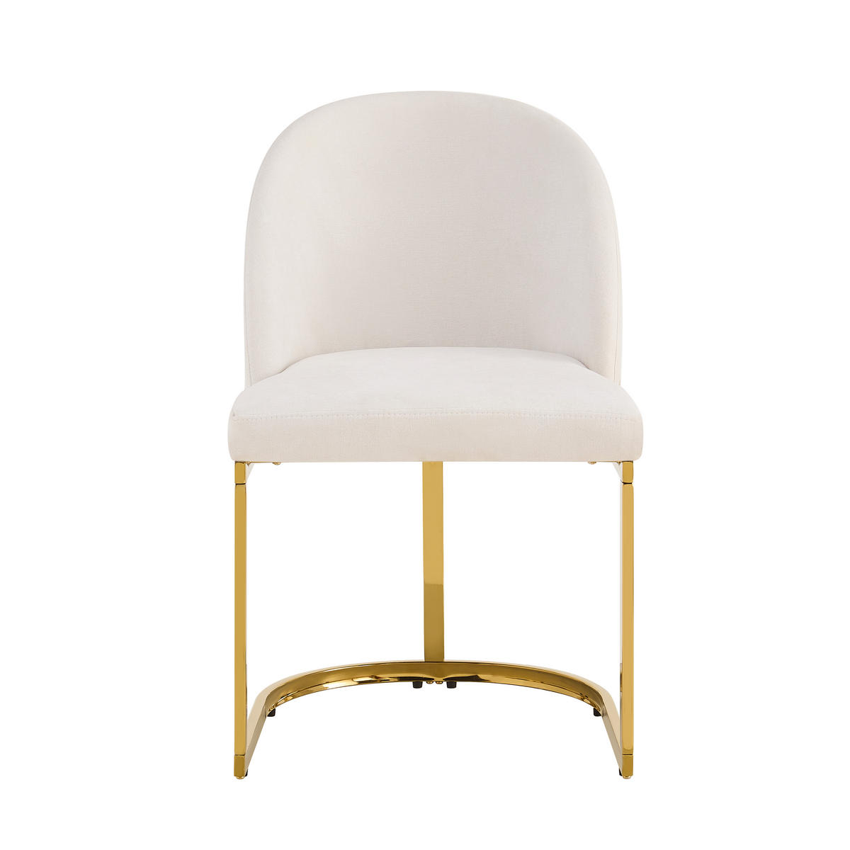STUHL-SET DE-35875 2 Stück mit Goldbeinen Beige - Beige, Metall (52/85/59cm) - ComfortXL