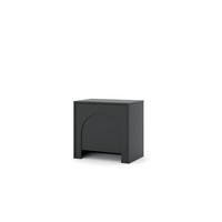 NACHTTISCH ARCO Schwarz, Gold 50x35x49 cm - Goldfarben/Schwarz, Holzwerkstoff (50/49/35cm) - FURNLUX