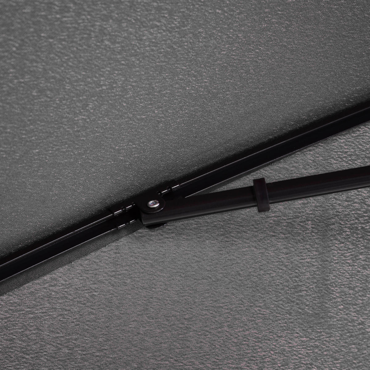 SONNENSCHIRM aus Aluminium 198x130x245 cm in Grau mit neigungsverstellbar - Grau, Metall (130/198cm) - Modfu