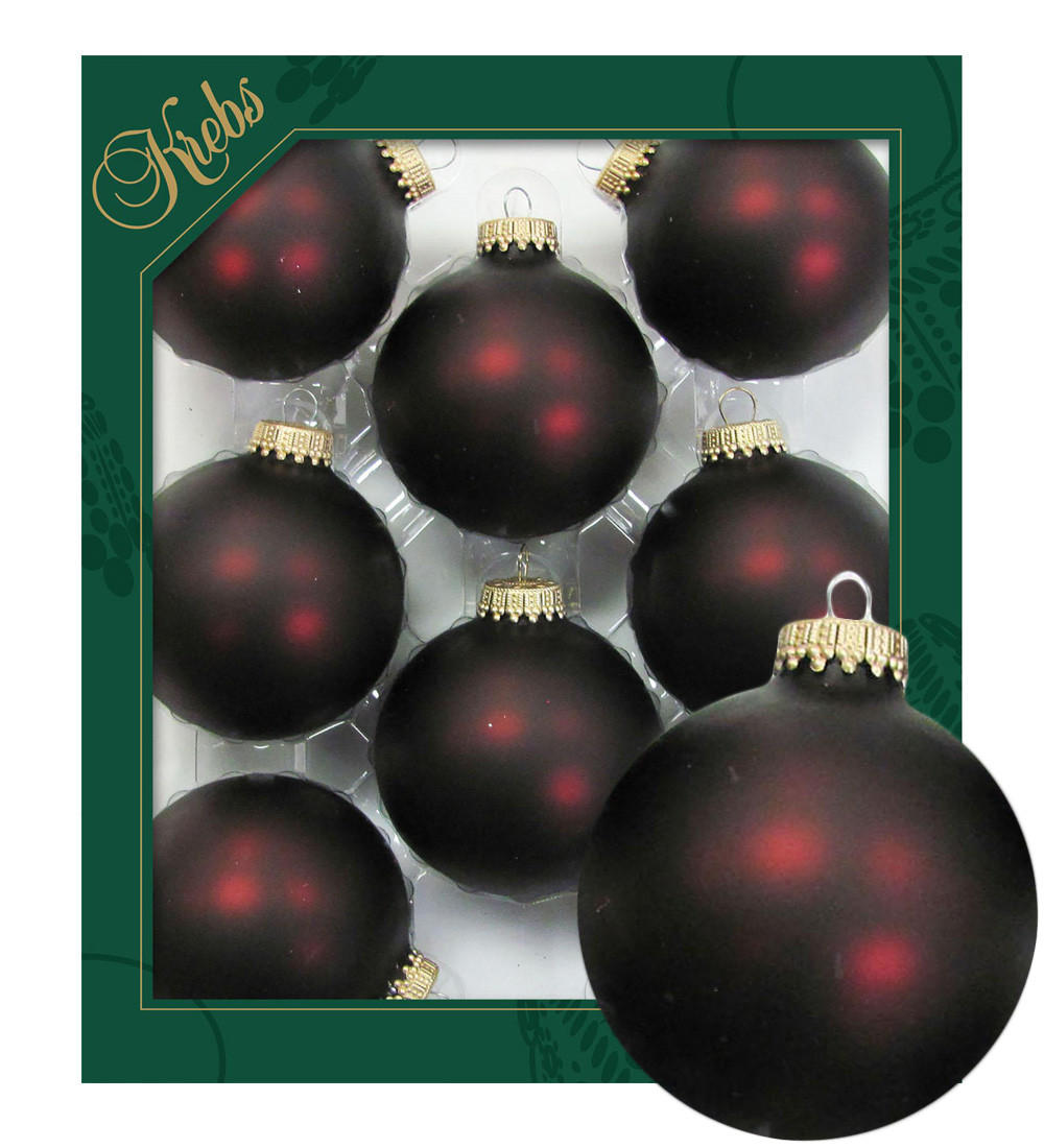 Krebs Glas Lauscha Christbaumkugeln Rot 7x7x7 cm