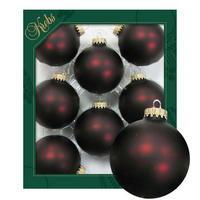 CHRISTBAUMKUGELN Uni-Design Emina Rot 7cm (Glas / 8 Stk.) - Rot, Glas (7/7/7cm) - Krebs Glas Lauscha