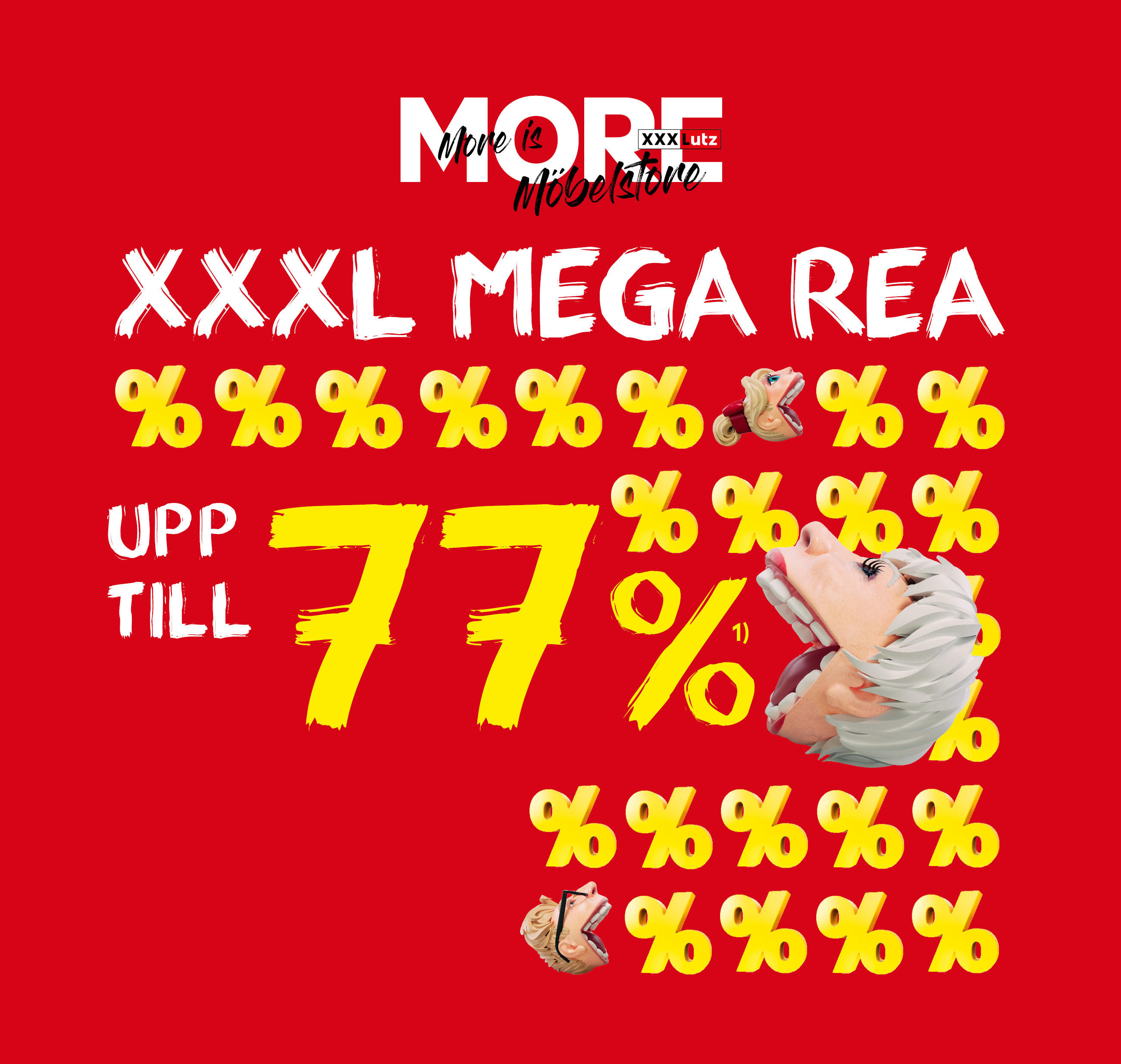 XXXL MEGA REA  UPP TILL 77%¹⁾