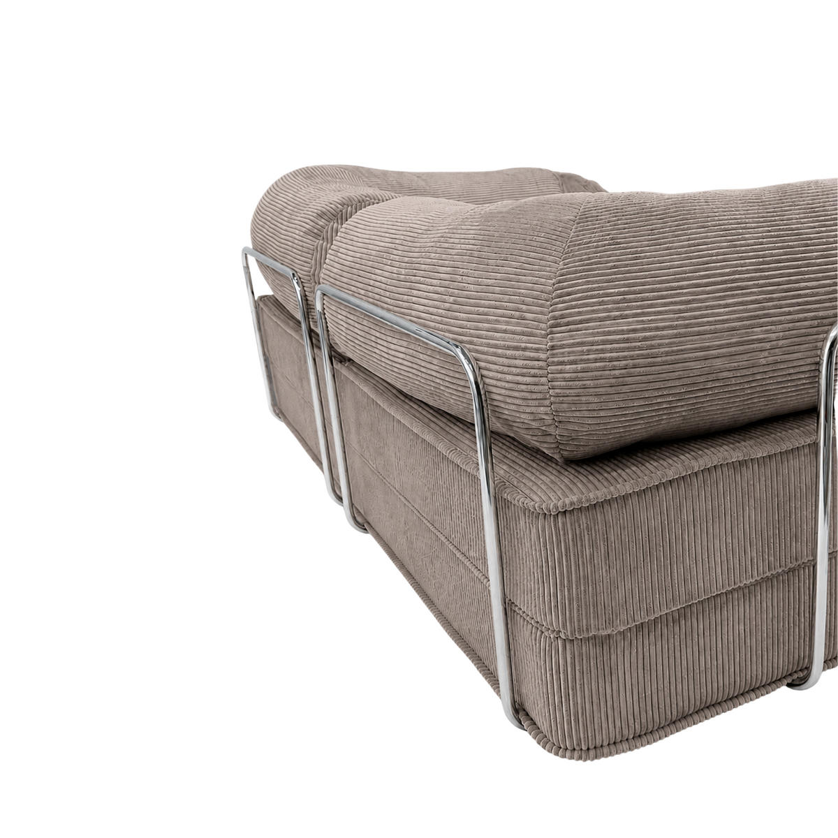 MODERNES Sofa mit hohem Komfort für das Wohnzimmer Taupe - Taupe, Textil (200/70/100cm) - SURB