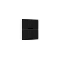 HÄNGESCHRANK - W60GRF/2 ( S2100/77 ) - KATE - Hochwertige Küchen Optik - Schwarz/Weiß, Holz/Metall (60/72/30cm) - ROYAL24_MARKT