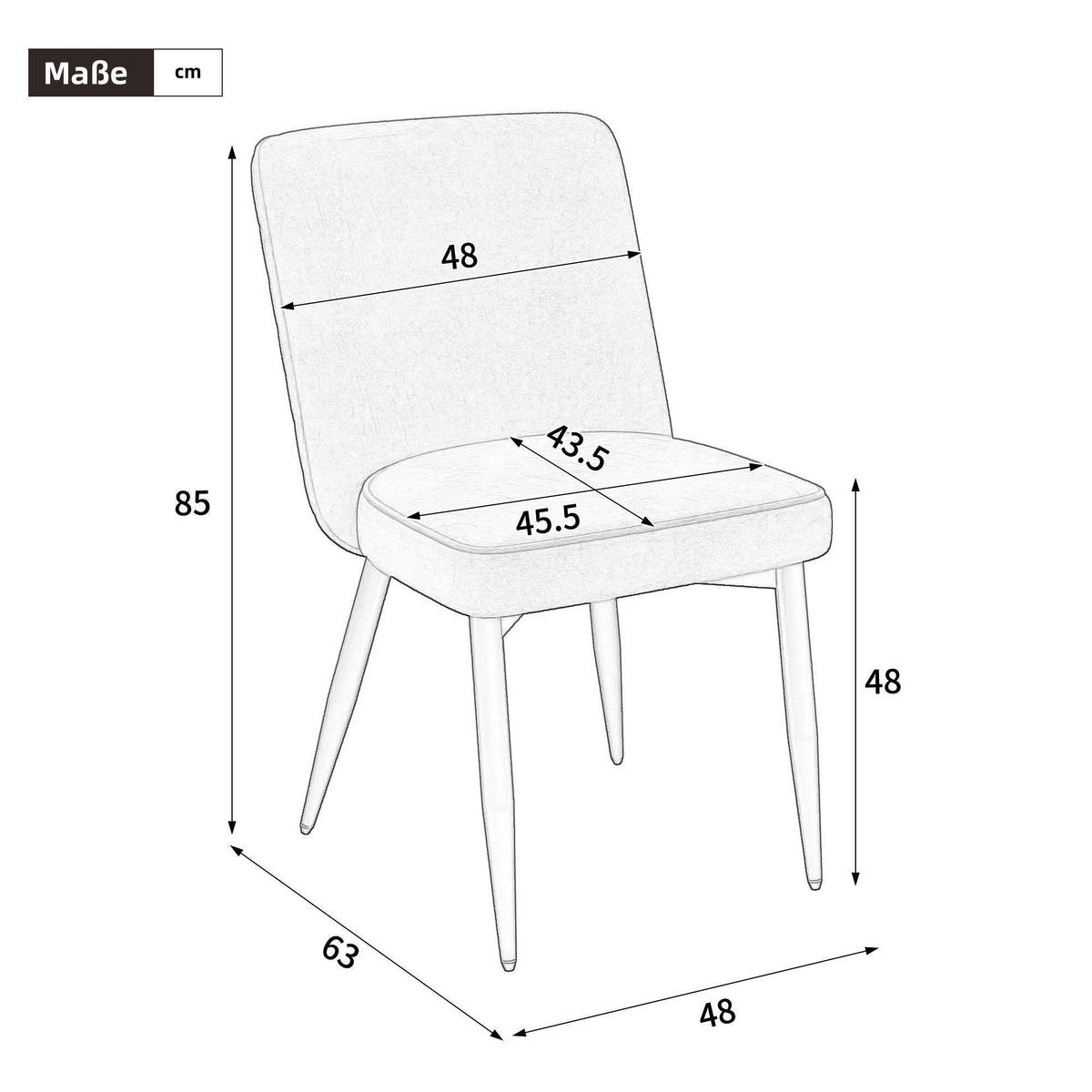 STOLICA ZA BLAGOVANJE 2 komada, baršun - boje hrđe, tekstil (48/85/63cm) - KOMHTOM