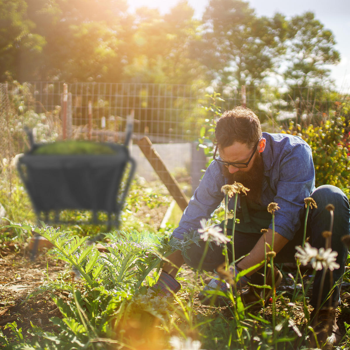 FALTSCHUBKARRE - Schwarz, Kunststoff/Textil (112/70/67cm) - Relaxdays