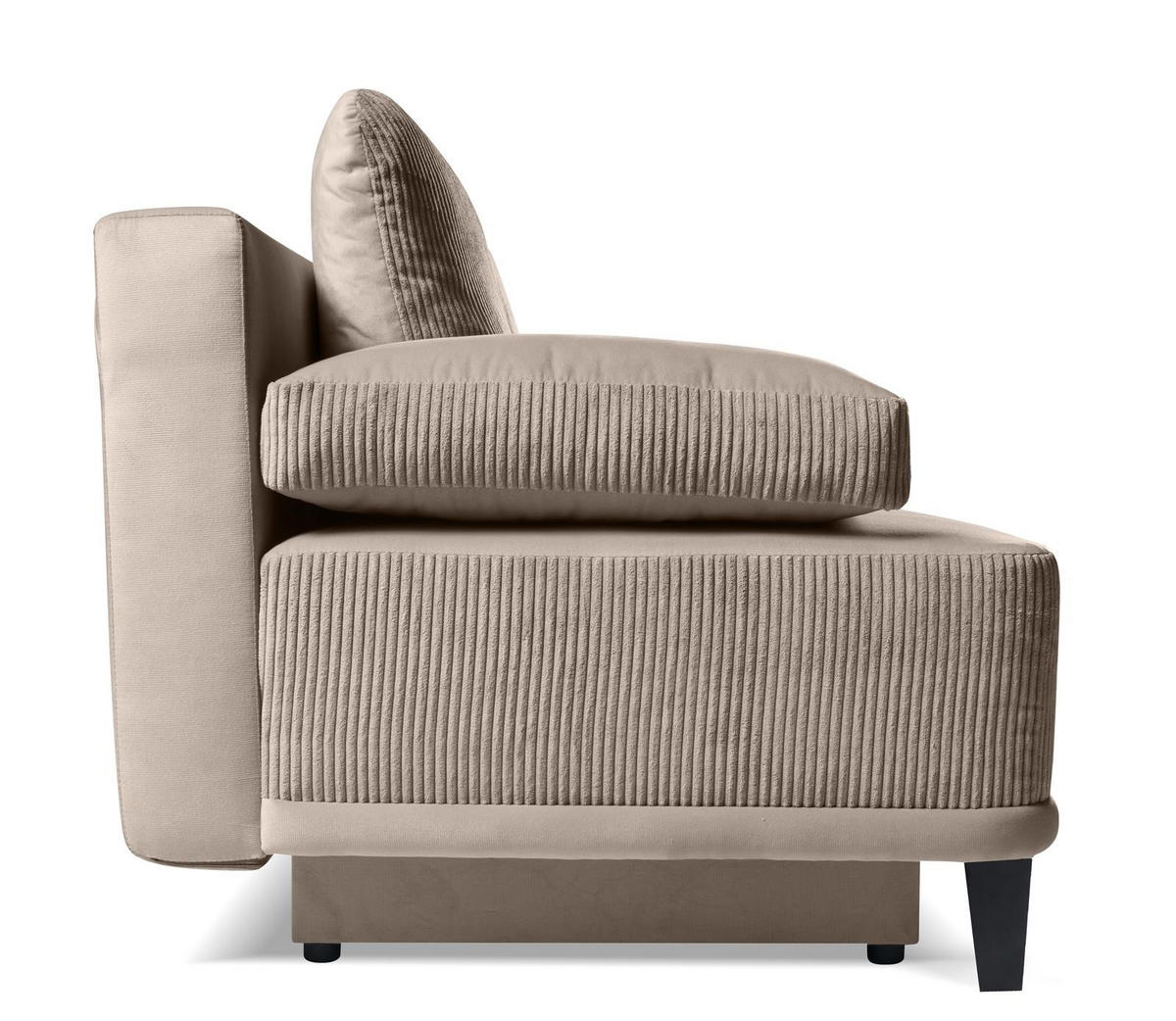 SCHLAFSOFA Rosso, Hellbraun, Kord-Stoff - Braun, Textil (200/90/91cm) - Bettso